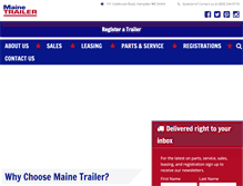 Tablet Screenshot of mainetrailer.com